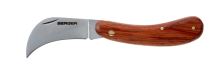 Nôž &quot;žabka&quot; - BERGER - kovaný, čepeľ 65 mm, celková dĺžka 180 mm, drevená rúčka