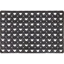 Koberček pred dvere - VERDEMAX - HEARTS - guma - 40 x 60 cm