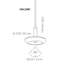 Svietidlo nástenné - in-lite SWAY PENDANT 100-230V TRIPLE Pearl Grey  (2)