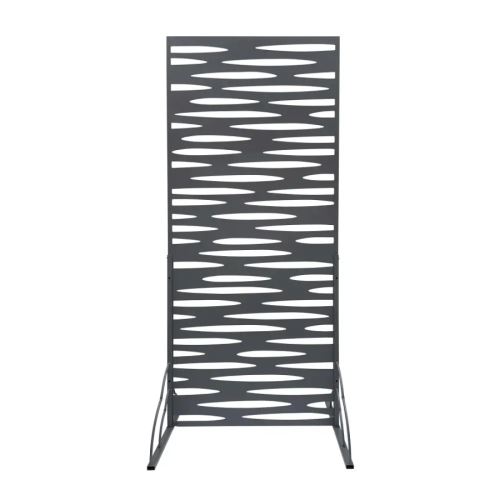 Zástena kovová s nohami - 80 x 180 cm - antracit