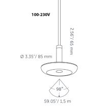 Svietidlo nástenné - in-lite SWAY PENDANT 100-230V DUO Pearl Grey (1)